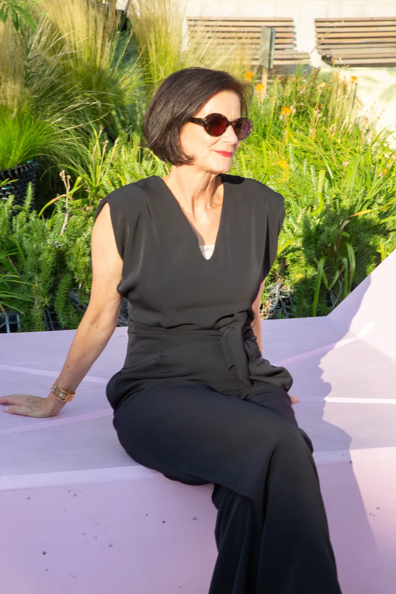 Sabine Bertassi im Freien